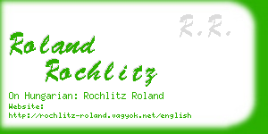 roland rochlitz business card